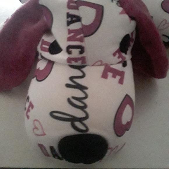 Dance Justice White and pink puppy Stuffed animal